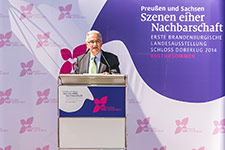 Dr. Kurt Winkler - Direktor des Hauses der Brandenburgisch-Preußischen Geschichte, bei der Eröffnung<br>Impressionen vom Eröffnungsfest der Ersten Brandenburgischen Landesausstellung - Foto: Thomas Rafalzyk