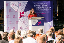 Die Kuratorin Anne-Katrin Ziesak<br>Impressionen vom Eröffnungsfest der Ersten Brandenburgischen Landesausstellung - Foto: Thomas Rafalzyk